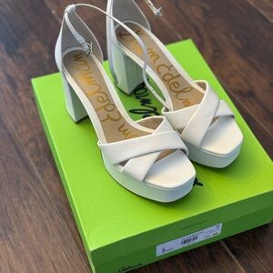 Sam Edelman Women's White Platform Heels